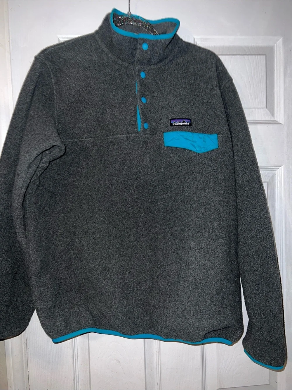 Patagonia lightweight synchilla snap t fleece pullover woman large